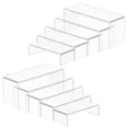 thumbnail image 1 of 10Pcs Acrylic Display Stands,5-Tiered Acrylic Risers for Display,4" Wide Clear Tabletop Rectangular Display Stands for Figures, C, 1 of 1