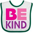thumbnail image 3 of Inktastic Be Kind Logo in Pink and Purple Boys or Girls Baby Bib, 3 of 4