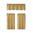 thumbnail image 2 of Cortinas de cocina, juego de 3 piezas, pequeño valance y niveles de cafetería, ventana semitransparente con filtración de calor, ventana aislante de calor para sótano y barra de café, 2 of 6