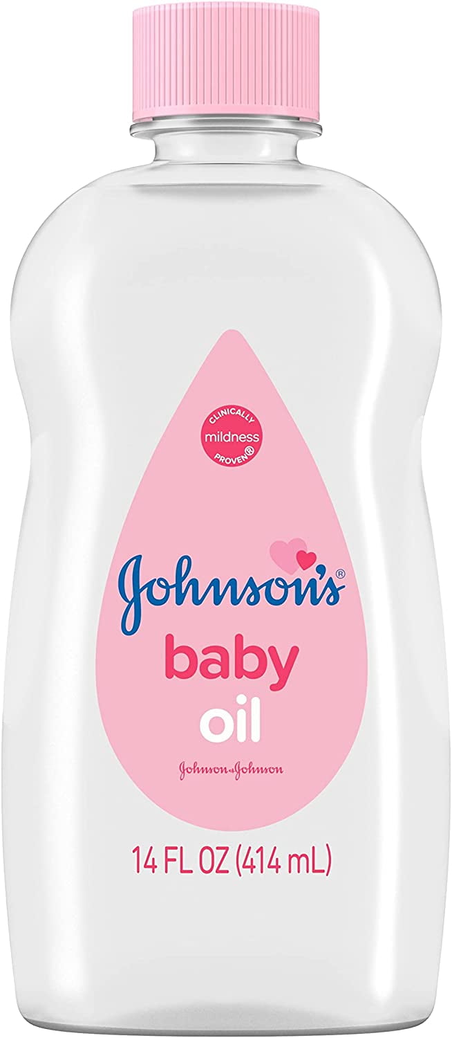 Johnson's Baby Oil, Pure Mineral Oil to Prevent Moisture Loss, Original
