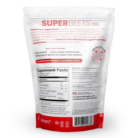 Humann SuperBeets Heart Chews for Wellness