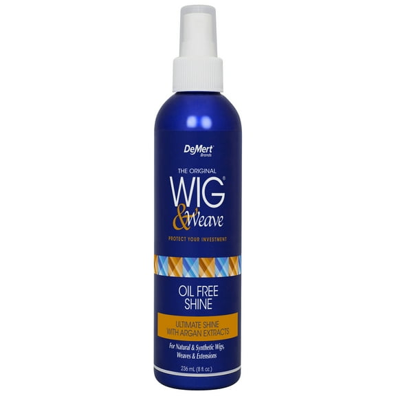 Wig & Weave Oil Free Shine with Argan Extracts, Shine Spray for Natural and Synthetic Hair, 8 fl oz