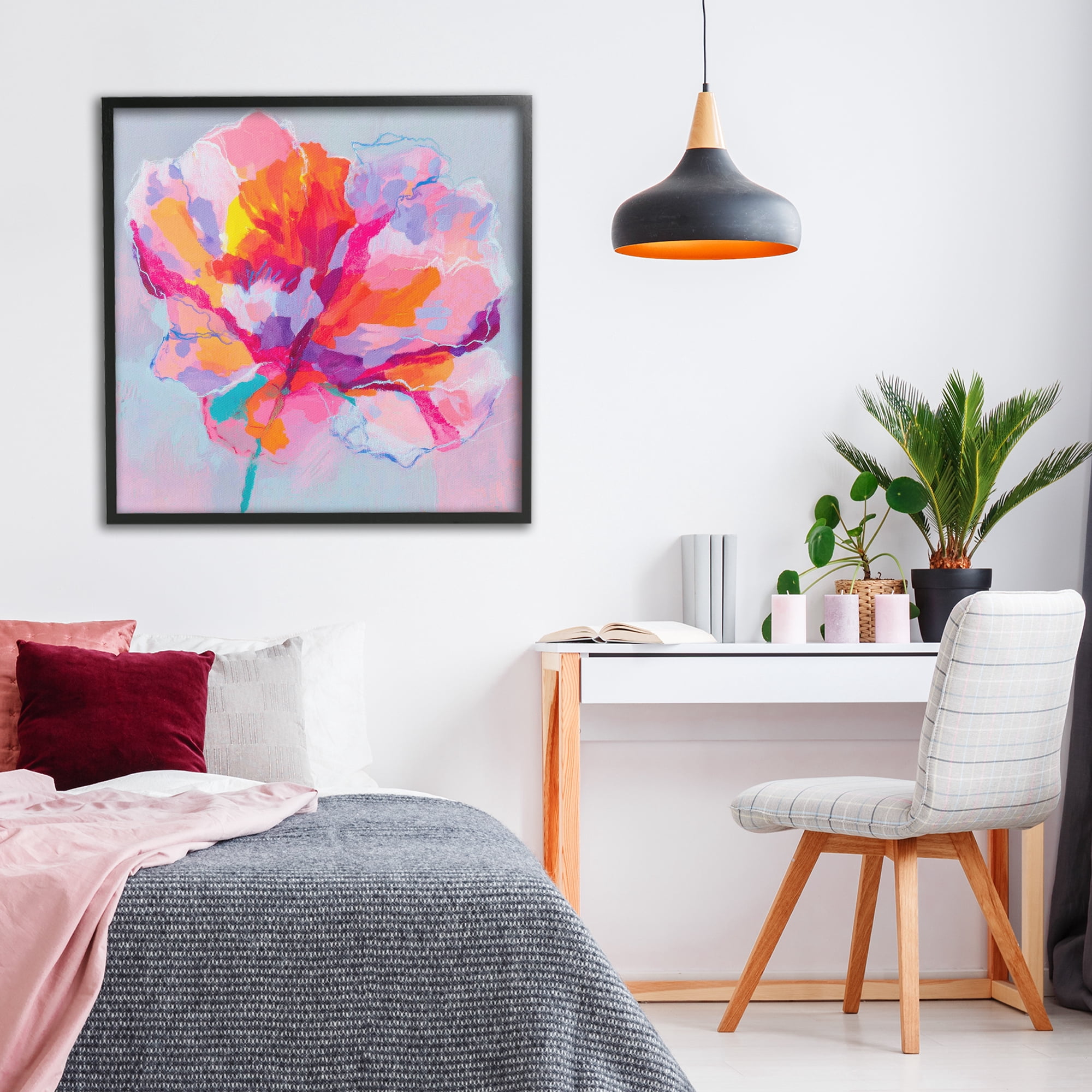 Stupell Industries The Open Petal Expression Black Framed Giclee Art, design by Chromatic Storm Studio