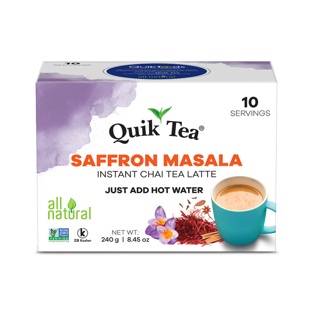 Quik Tea Saffron Masala Chai Tea Latte 10 Count Single Box All