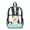 Daisy Mint Green, variant on COEQINE Large Clear Backpack 17 Inch Transparent Bookbag for Women Girls College, Heavy Duty PVC Polyester Backpack for Work Travel, Stylish Daypack for Concert Stadium, Daisy Mint Green