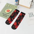 thumbnail image 7 of Sigee Red And Black Abstract Skull for Crew Soft Moisture-wicking Socks ,Cushion Moisture Wicking Boot Socks for Men and Women, 7 of 7