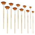 thumbnail image 1 of Shisuyan 10Pcs Flat Designed Painting Brushes Multi-function Watercolor Brushes Artist Fan Brushes, 1 of 9
