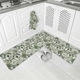 thumbnail image 2 of Kitchen Rugs and Mats,Summer Green Palm Trees Seamless 2 Piece Anti Fatigue Area Runner Rug Set Comfort Standing Floor Mat,Watercolor Tropical Plants Non Slip Absorbent Doormats for Laundry/Bathroom, 2 of 6