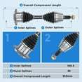 thumbnail image 6 of Bodeman [4WD 4x4; 8 Lug] Pair Front CV Axle Assembly for 2001-2010 Chevy GMC Silverado Sierra 1500HD 2500 3500 HD Yukon XL 2500 Avalanche 2500, 6 of 8