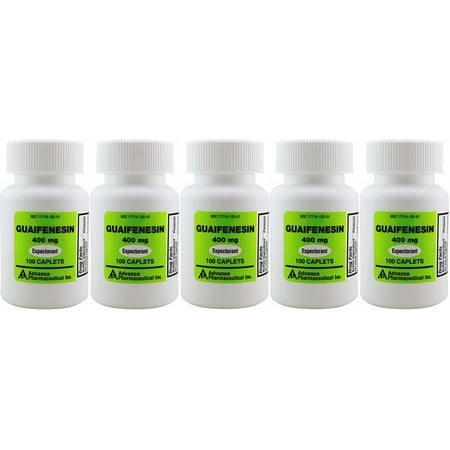 Mucus Relief Guaifenesin 400 mg 500 Tablets Generic for Mucinex Chest Congestion Immediate