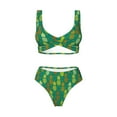 thumbnail image 4 of Daiia Pineapples1 Women's Bikini Set Two Piece Swimsuit High Waisted Bikini Adjustable Straps Bikini Perfect for Beach, Pool, and Summer Vacation-, 4 of 9