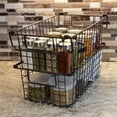 thumbnail image 7 of Set of 2 Storage Bins - Basket Set for Toy, Kitchen, Closet, and Bathroom Storage - Medium Shelf Organizers with Handles by Home-Complete (Brown), 7 of 7