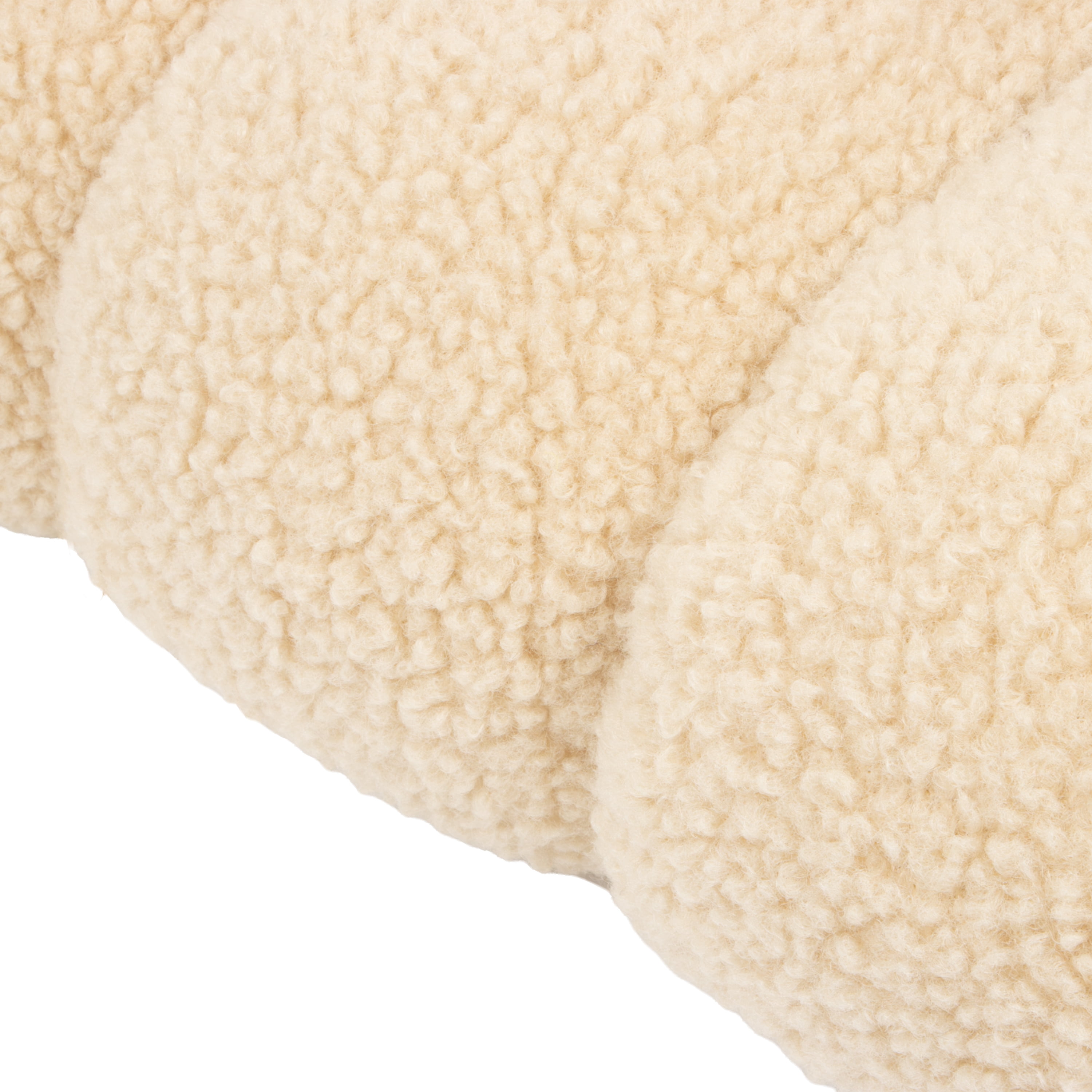 SportPet Designs Quilted Sherpa Sofa-Style Pet Bed Lounger, Tan, Large, 35 in x 25.5 in x 8 in