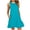 Sky Blue, variant on Giftesty Wedding Guest Dresses for Women Fashion Women Summer Casual Round-Neck Short Sleeve High Waist Mini Dress