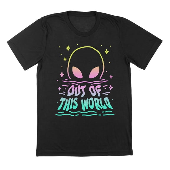 Out Of This World Humor Graphic Black Mens T-Shirt