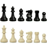 WE Games Bobby Fischer Ultimate Chess Pieces, Staunton Plastic Tournament Set - Extra Queens, Triple Weighted, 3.75 in. King
