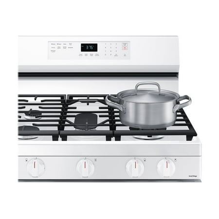 Samsung - 6.0 cu. ft. Freestanding Gas Range with WiFi, No-Preheat Air Fry & Convection - White