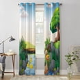 thumbnail image 3 of Hawaii Garden Trees Valance Window Curtains for Living Room Bedroom Kitchen Home Ready-made Youth Room Window Curtains, 3 of 6
