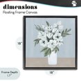 thumbnail image 4 of Stupell Industries Traditional Cerulean & White Blooms Black Floating Frame Canvas Art, 18 x 18, by Marilyn Dunlap, 4 of 8