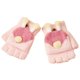 thumbnail image 1 of Guantes convertibles con parte superior abatible para niños, con estampado de frijoles de azúcar, cálidos guantes de punto sin dedos para niños y niñas de 6 a 14 años, 1 of 5