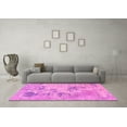 thumbnail image 3 of Ahgly Company Indoor Round Abstract Pink Modern Area Rugs, 8' Round, 3 of 4