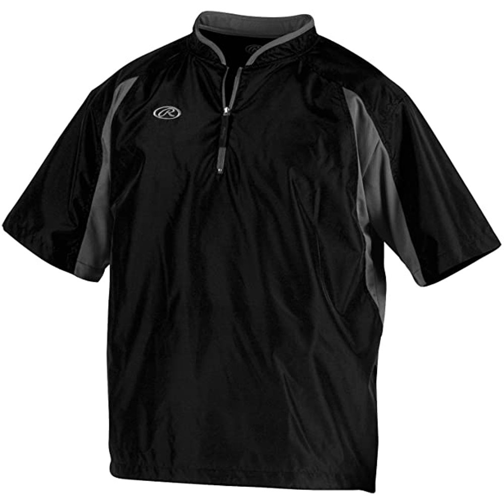 Rawlings The Cage Adult Men's Batting Practice BP Short Sleeve Zip