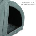 thumbnail image 4 of SUSSEXHOME Pets 16.6 x 16.5 x 16.5 Inches Washable Pet Tent Bed - Cozy Covered Medium Cat Bed and Dog Igloo Bed - Dog Cave Bed and Cat House for Indoor Cats - DARK GRAY, 4 of 9