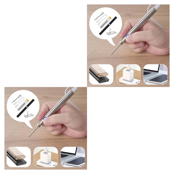 Riwesomey Portable Soldering Iron Kit Efficient 1100mAh Battery for Indoor Outdoor Type1 NO1