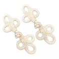 thumbnail image 1 of Tnarru 3xChinese Knot Frog Buttons Chair Cover Buttons 2Pcs for Coats Outfit Cardigan Beige 3 Pcs, 1 of 8