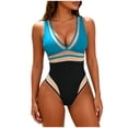 thumbnail image 2 of Roncen Women's Two Piece Swimsuit Set - Halter Neck Bikini with Chain Detail & High-Waisted Sarong Skirt, 2 of 6
