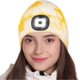 thumbnail image 1 of SZTXJ LED Beanie with Light, Gifts for Men Women Dad Him-Yellow Tie Dye, USB Rechargeable Lighted Cap 4 LED Headlamp Hat, Unisex Warm Winter Knitted L, 1 of 5