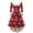 Red, variant on Christmas Dresses for Women Women's Fashion V-neck Casual Fit Christmas Print Party Long Sleeve Dress with Fur for Festive Occasion,Black,L