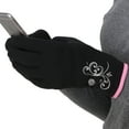 thumbnail image 4 of trailheads womens running gloves | touchscreen gloves | power stretch winter running accessories - black/fast pink (small), 4 of 5