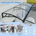thumbnail image 4 of Window Door Awning Canopy with Large Sink, Polycarbonate Window Awnings Canopy UV Rain Cover Front Door Eaves Canopy Awnings For Patio Waterproof Window Awning, 4 of 8