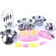 thumbnail image 2 of 27 piezas de utensilios de cocina de juego de simulación, , sartenes y utensilios de acero inoxidable, juguete de cocina para , desarrollo d Zulema Los niños simulan jugar juguete, 2 of 8
