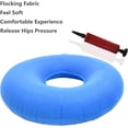 thumbnail image 4 of 1 Pcs Donut Cushion Seat,Blue Inflatable Cushion,Round Hemorrhoid Seat Pillow,Portable Wheelchairs Seat Cushion with Air Pump,for Home Office Chair Wheelchair Car 15Inch, 4 of 7