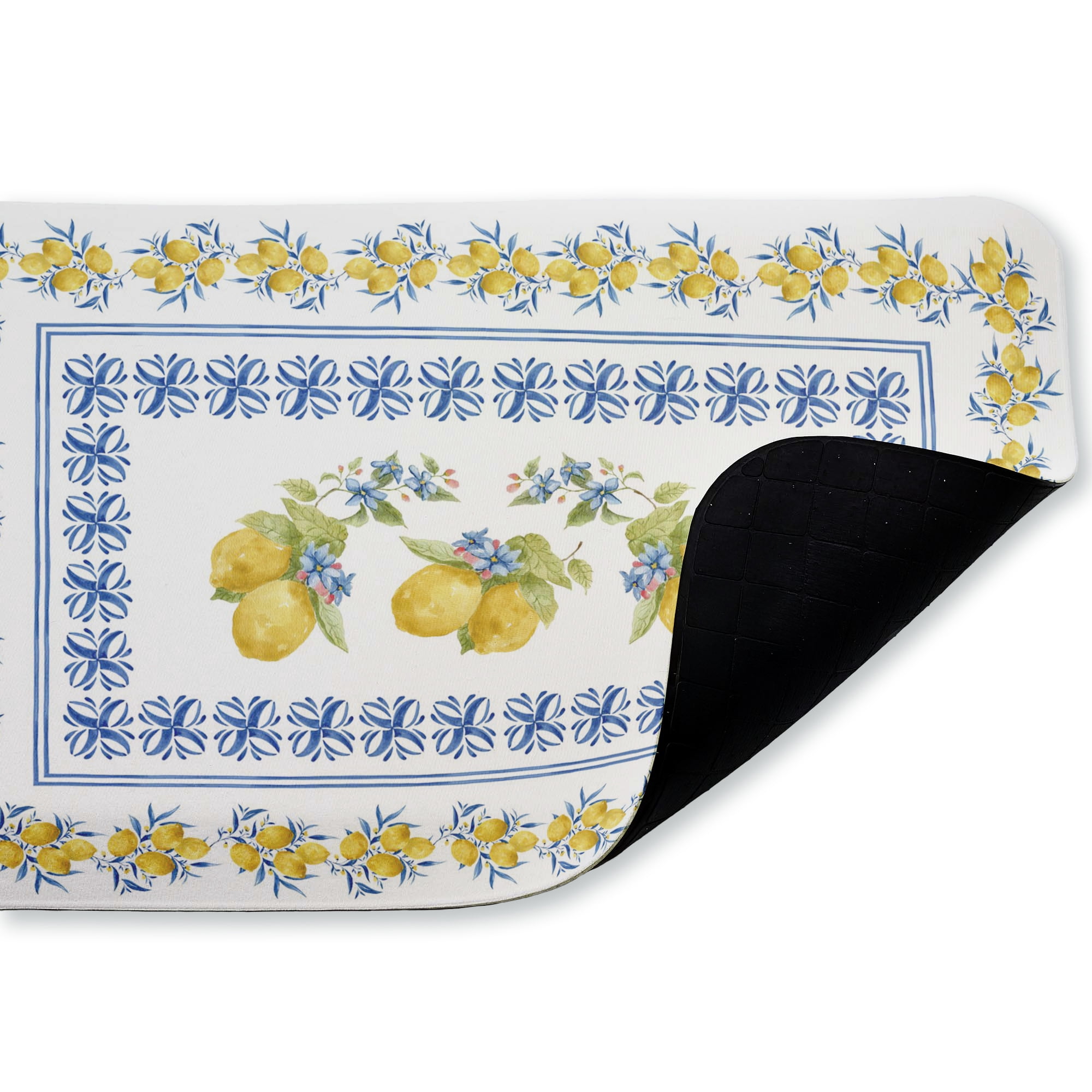 Stupell Industries Lemon & Mediterranean Border Printed Anti-Fatigue Floor Mat, design by Yvette St. Amant