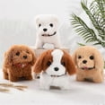 thumbnail image 3 of ZHAOCHENG Peluche eléctrico cachorro camina ladrando cabeceo menea la cola simulación perro eléctrico interruptor inferior mascota eléctrica juguetes para niños regalo de cumpleaños C, 3 of 5