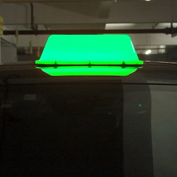 Yogsey Taxi Light LED Taxi Sign Top Light LED Taxi Sign Vintage Cab Roof Top Illuminated Sign 12V Green