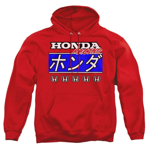 Honda Kanji Racing Adult Pullover Hoodie Sweatshirt Red