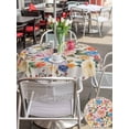 thumbnail image 4 of Boho Pink Flowers Outdoor Tablecloth - 60 Inch Round Dining Table Cover, Colorful Floral Spring Vintage Botanical Waterproof Outdoor Table Cloth with Umbrella Hole & Zipper for Picnic/Patio/Party, 4 of 7