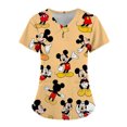 thumbnail image 3 of Ropa de hospital de bolsillo de Disney para mujer, uniforme de enfermera, camisetas para mujer, camisetas de Mickey para mujer 2023, camisetas con cuello en V, camisetas de Minnie Mouse, 3 of 5