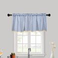 thumbnail image 1 of Checked Kitchen Short Curtain Panels Valance Drapes74x91cm-29.13x35.83, 1 of 4