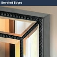 thumbnail image 4 of Head West Metro Beaded Matte Black Beveled Mirror for Wall Decor, Bathroom Entryway 24x36", 4 of 9