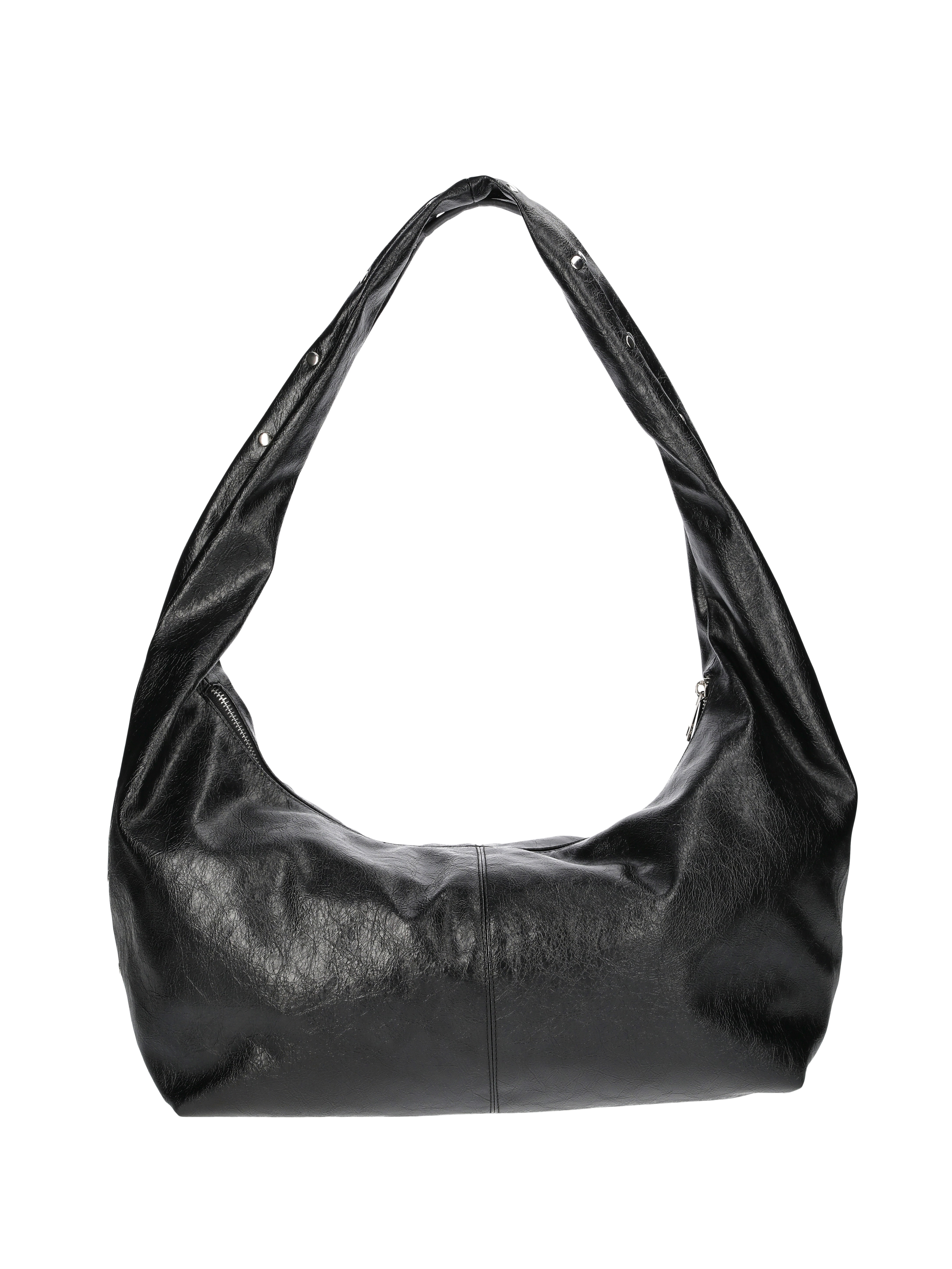 No Boundaries Women's Stud Hobo Bag, Black