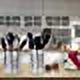 thumbnail image 3 of Escurridor de cubiertos, soporte redondo para utensilios de acero inoxidable, 2 uds., 3 of 5