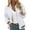 White, variant on Pimfylm Women Bomber Jacket Casual Button Down Varsity Jackets Shackets With Pockets Outwear Blue, M