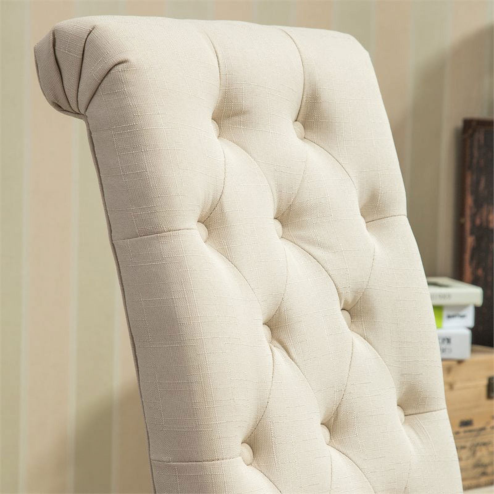 Roundhill furniture habit solid clearance wood tufted parsons dining chair