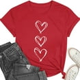 thumbnail image 6 of Vetsdori Womens Short Sleeve Shirts Graphic Summer Pullover Young Adult Cotton Workout,Cute Blouses Casual Gifts for Her Tops for Junior Valentines, 6 of 8