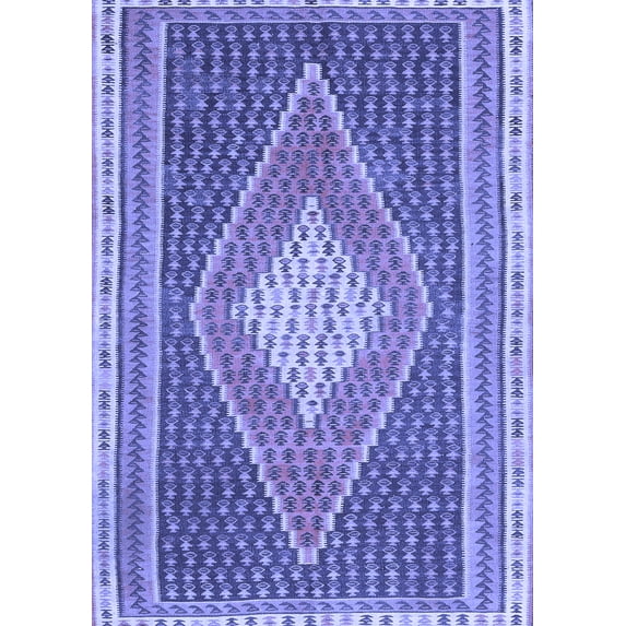 Ahgly Company Machine Washable Indoor Rectangle Abstract Blue Contemporary Area Rugs, 8' x 12'